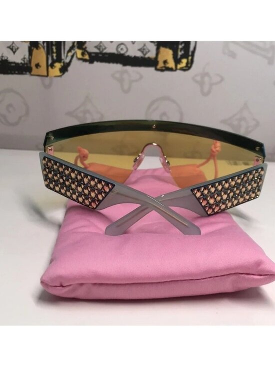 New Authentic Swarovski Sunglasses Mask, Gradient tint, SK0363 30X, Blue